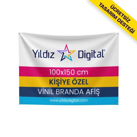 Vinil Branda Afiş Baskı 100x150 cm - 1 Adet