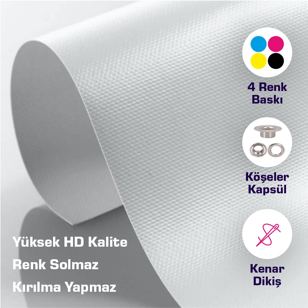 Vinil Branda Afiş Baskı 100x100 cm - 1 Adet